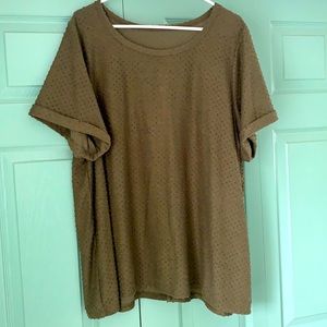 Green Envelope folded sleeve top